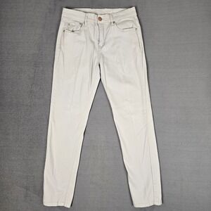 Mugsy Jeans The Harbors 5 Pocket Pants Mens 29x30 Ivory Beige Stretch Light
